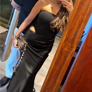 REVOLVE Black Strapless Dress all the ways